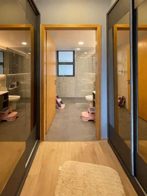 Scandinavian Walk-in Wardrobe at Blossom Residences