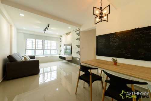 Scandinavian Living Room at Fernvale Link