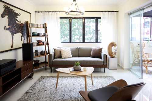 Eclectic Living Room at Toh Yi Drive