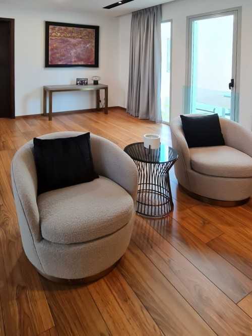 Scandinavian Living Room at Seletar Hills Estate