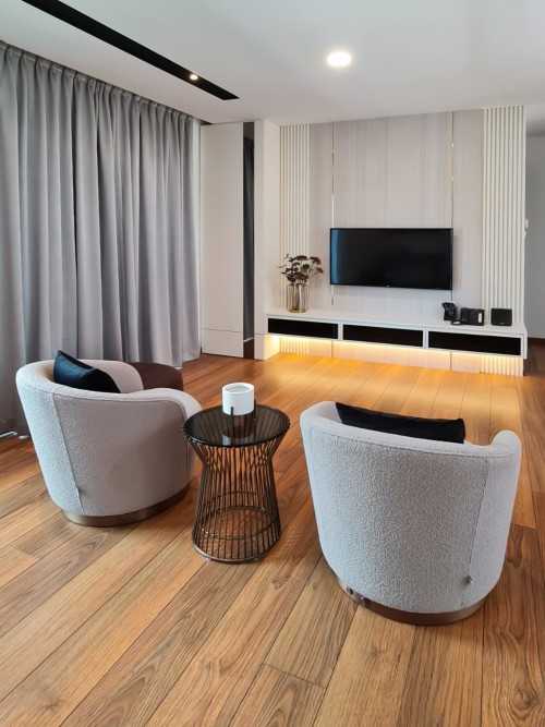 Scandinavian Living Room at Seletar Hills Estate