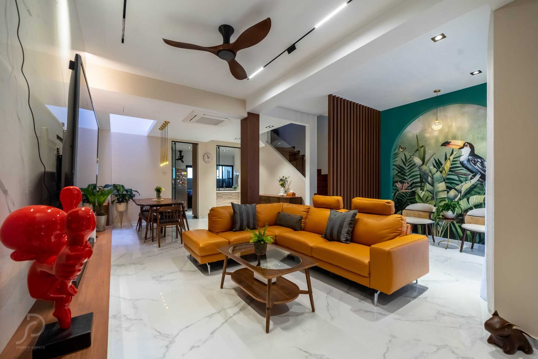 Modern Living Room with TV Console and Sofa