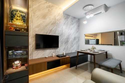 Modern Living Room at Tampines | The Tapestry