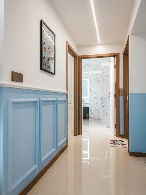Contemporary Hallway at 420A Northshore Drive