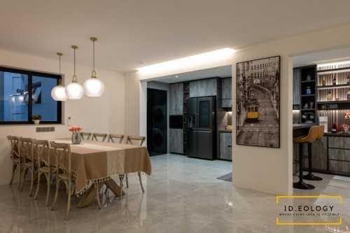 Contemporary Dining Room at Hougang Ave 8
