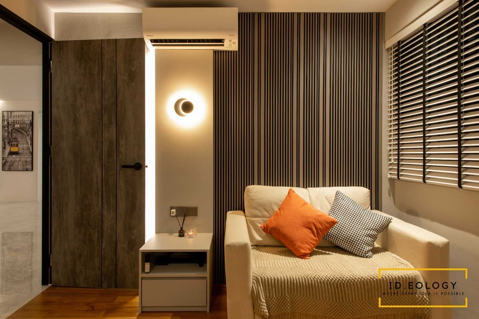 Contemporary Study with Sofa and Lighting
