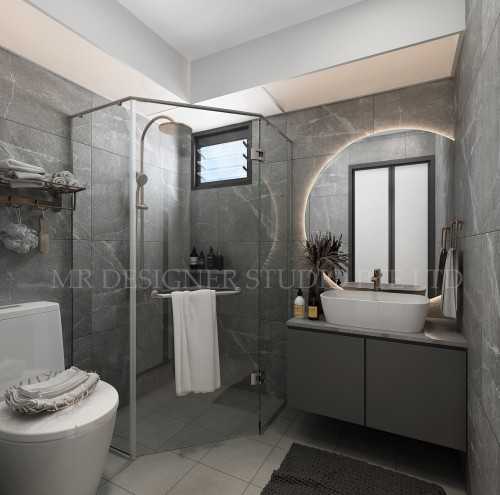 Contemporary Bathroom at geylang groove