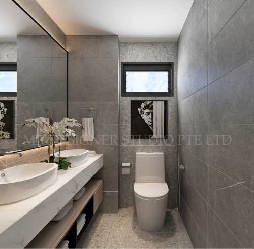 Contemporary Bathroom at upper serangoon road 407B