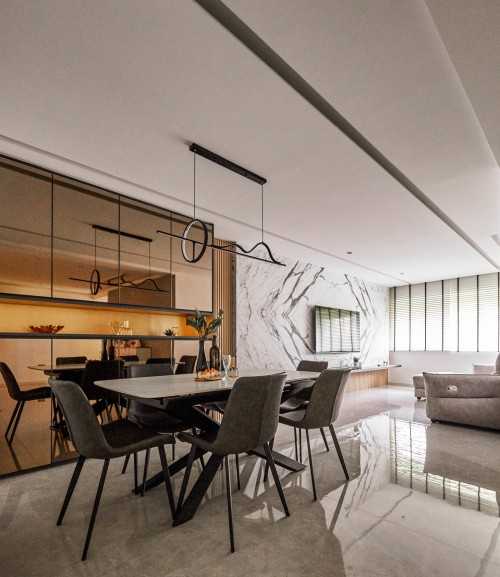 Contemporary Living Room at Woodlands Drive 14