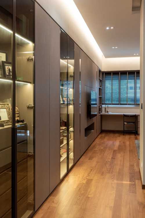 Contemporary Walk-in Wardrobe at Dunbar Walk