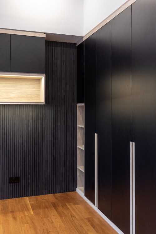 Contemporary Walk-in Wardrobe at Dunbar Walk