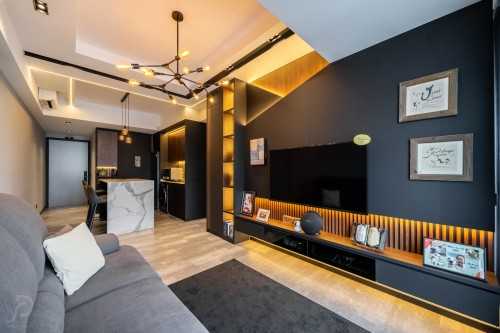 Modern Living Room at Tanjung Pagar | Lumiere