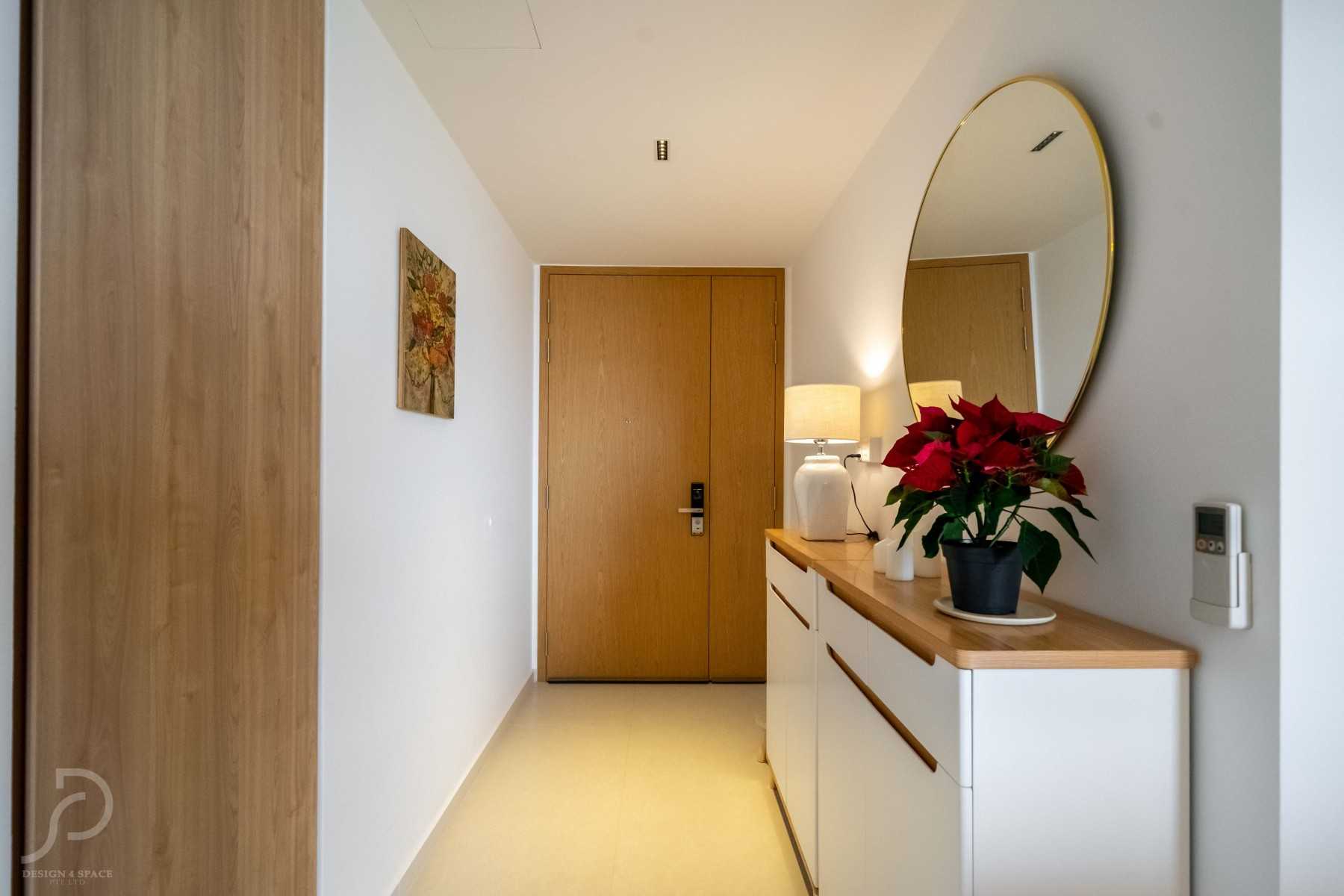Modern Entryway with Mirror and Shoe Rack