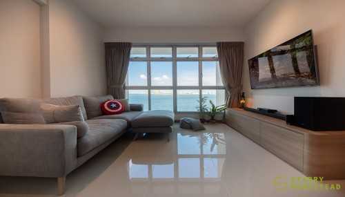 Scandinavian Living Room at 422B Northshore Drive