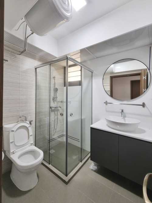Scandinavian Bathroom at Fernvale Acres