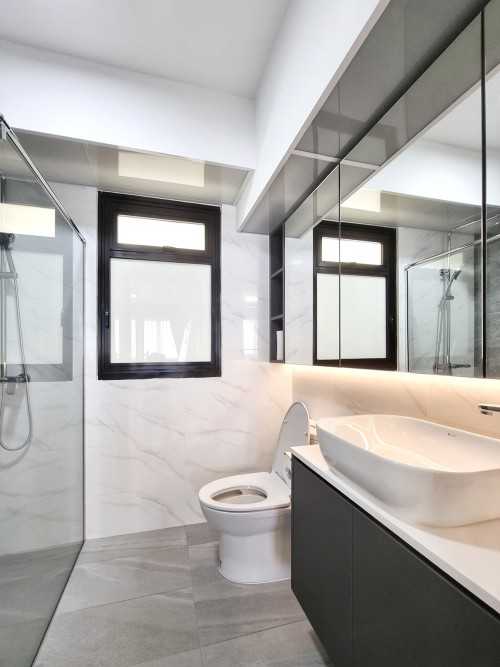 Scandinavian Bathroom at Fernvale Acres