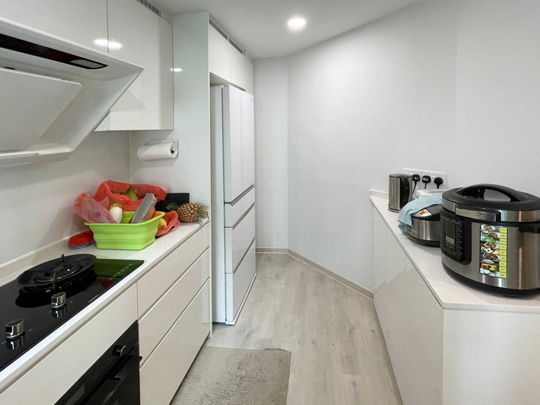 Scandinavian Kitchen with Kitchen Accessories and Storage Cabinets