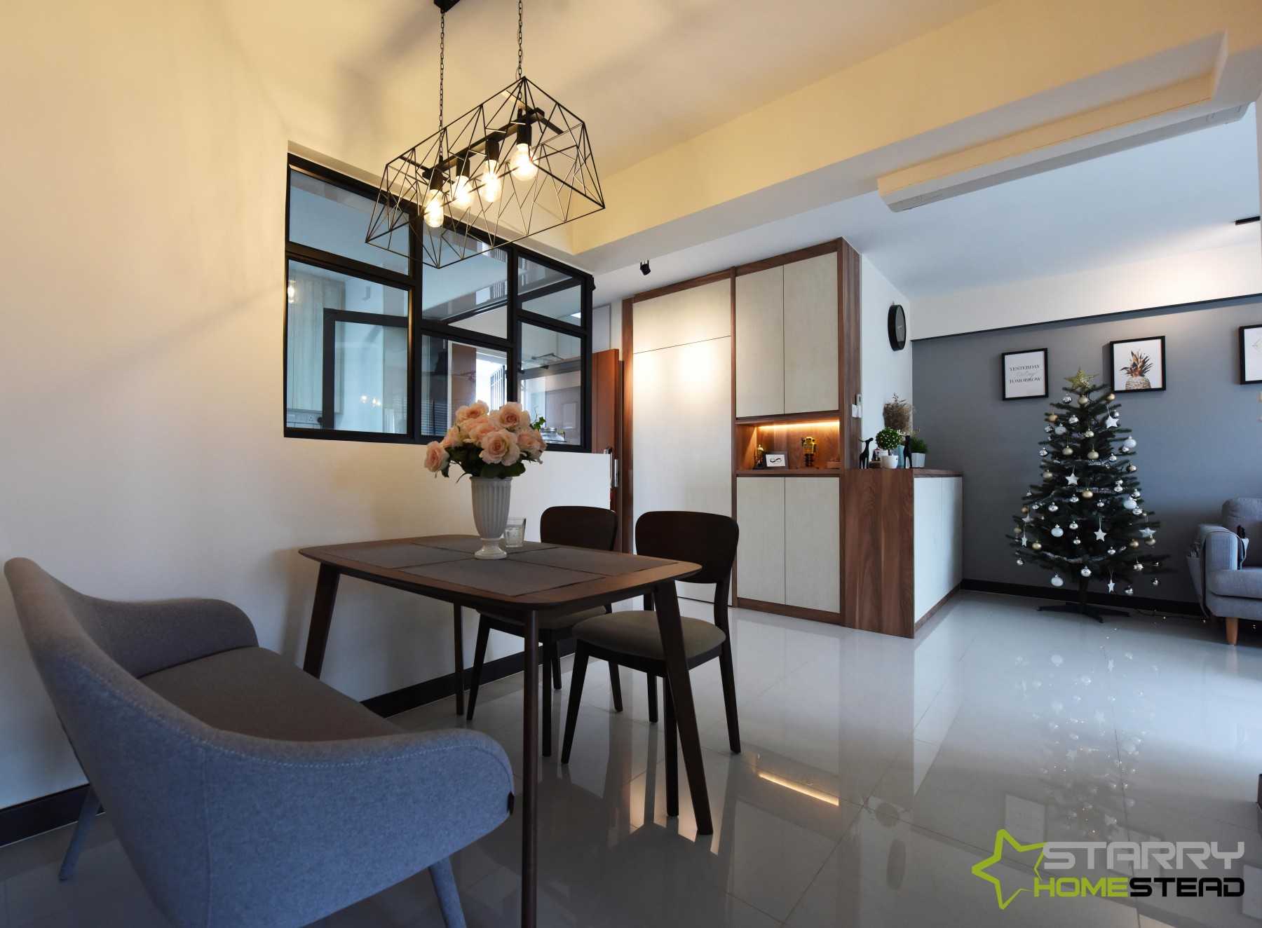 Scandinavian Dining Room with Dining Table and Dining Chairs