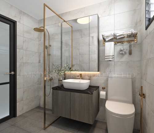 Contemporary Bathroom at kang ching road blk 347