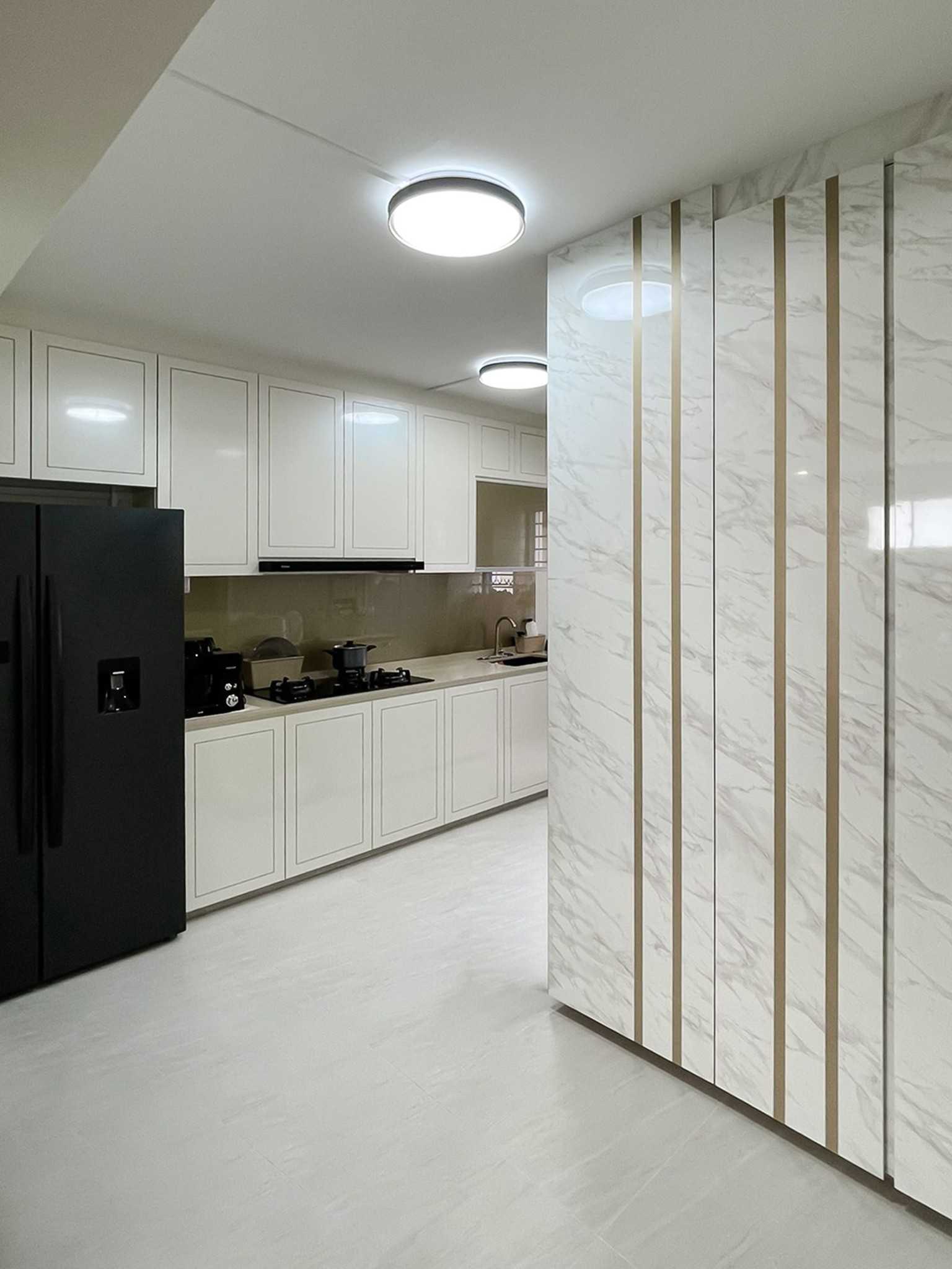 Scandinavian Kitchen with Kitchen Accessories and Storage Cabinets