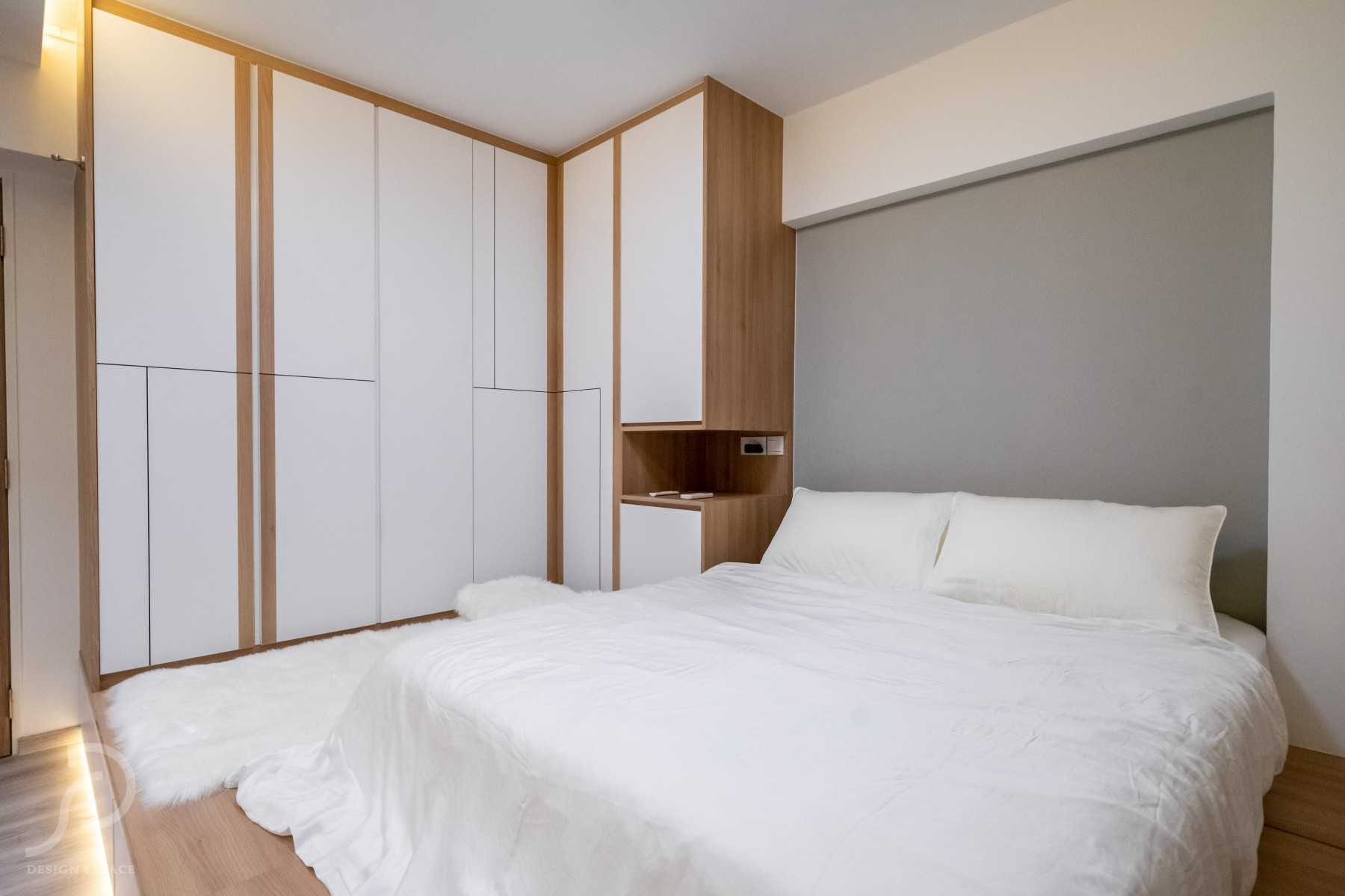 Contemporary Bedroom with Ceiling Light and Wardrobe
