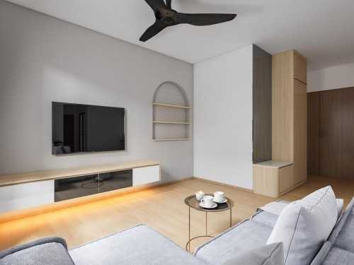 Minimalist Living Room at Minimalist Theme for 3 room BTO HDB