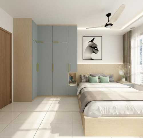 Minimalist Bedroom at Minimalist Theme for 3 room BTO HDB
