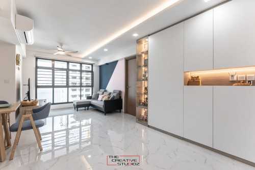 Scandinavian Living Room at 419A Northshore Drive