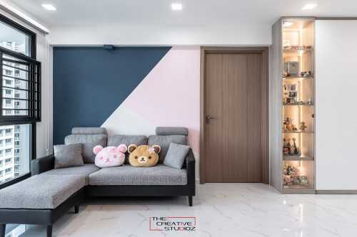 Scandinavian Living Room at 419A Northshore Drive