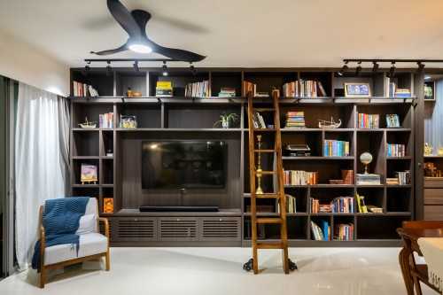 Transitional Living Room at Hougang | 475d upper serangoon crescent