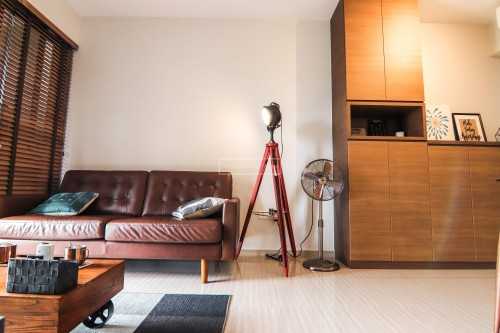 Contemporary Living Room at Brownstone Condo