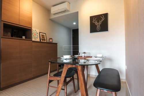 Contemporary Dining Room at Brownstone Condo