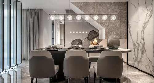 Contemporary Living Room at Condo @ Stevens