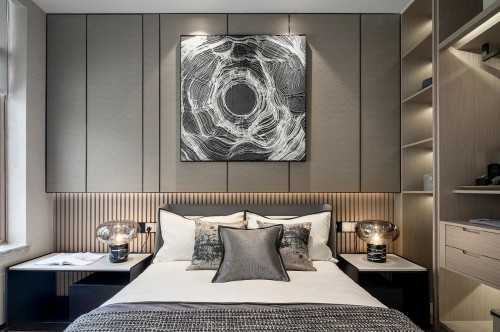 Contemporary Bedroom at Condo @ Stevens
