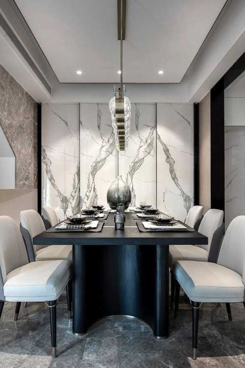 Contemporary Dining Room at Condo @ Stevens