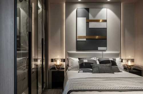 Contemporary Bedroom at Condo @ Stevens