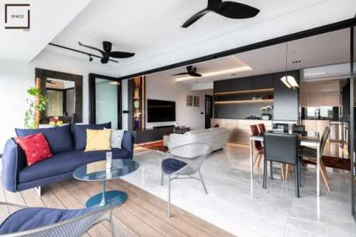 Contemporary Living Room at DBSS @ Boon Keng Road