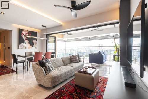 Contemporary Living Room at DBSS @ Boon Keng Road