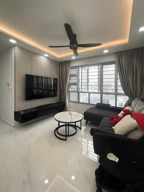 Scandinavian Living Room at 110A Jalan Membina