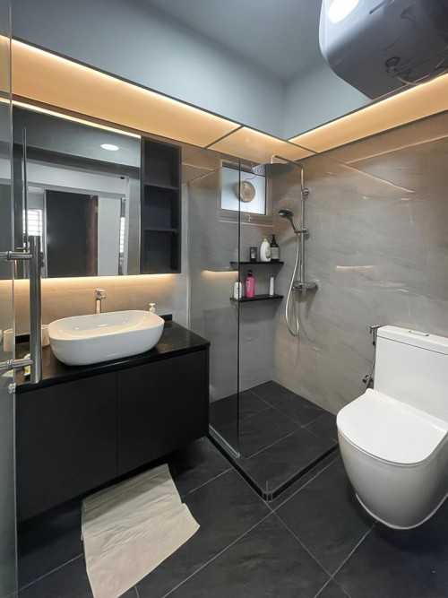 Scandinavian Bathroom at 110A Jalan Membina