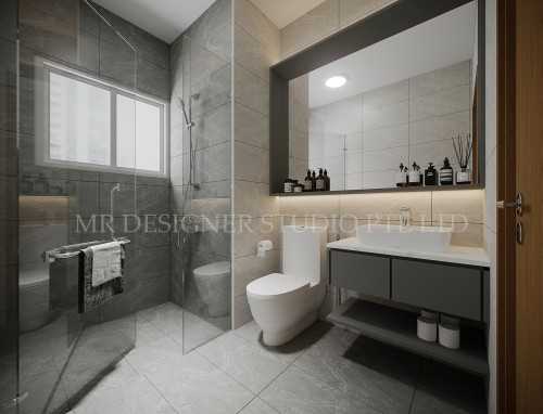 Contemporary Bathroom at seletar greenwich condo