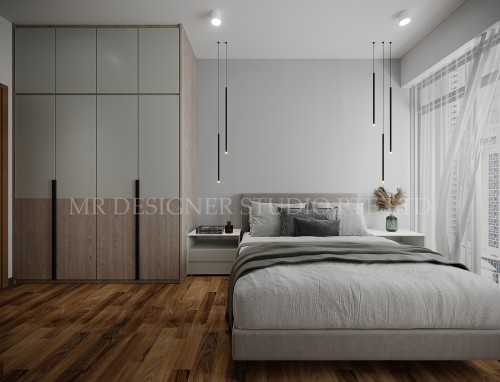 Contemporary Bedroom at seletar greenwich condo