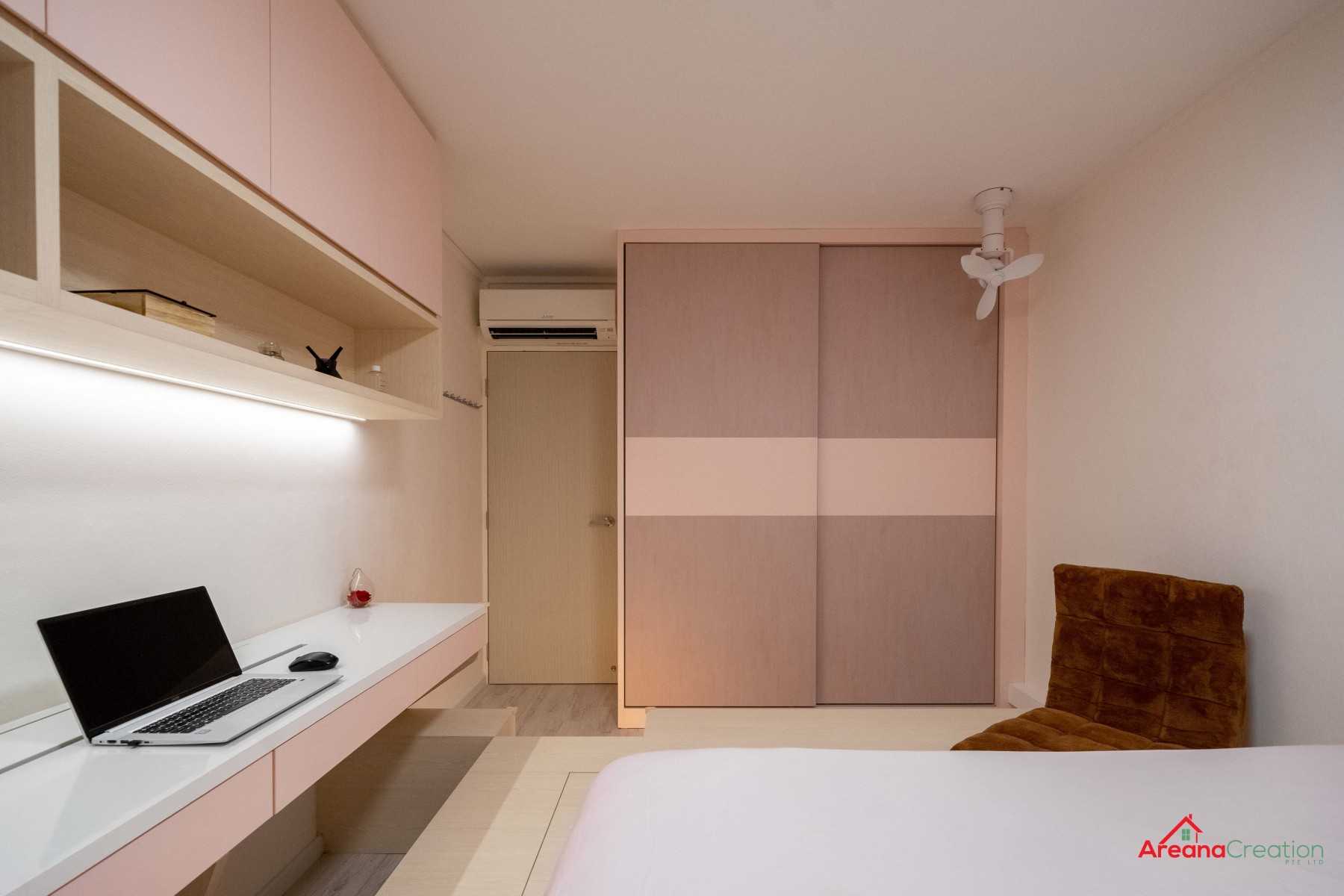 Contemporary Bedroom with Wardrobe and Queen Bed