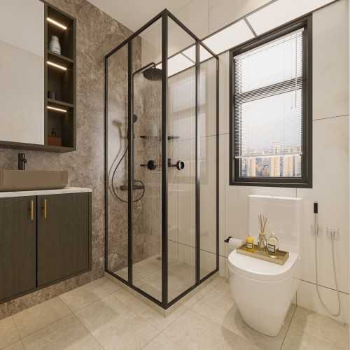 Contemporary Bathroom at 365c upper serangoon road