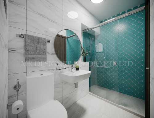 Scandinavian Bathroom at bedok south ave 2 blk 9