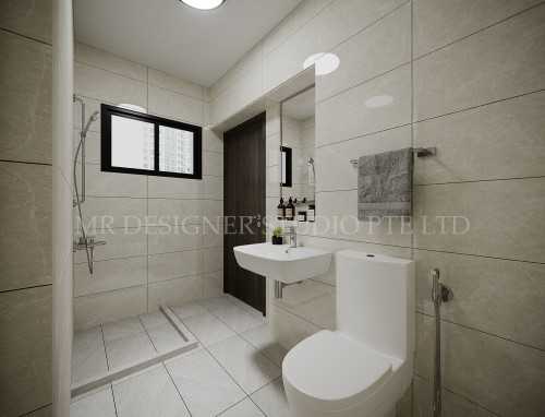 Scandinavian Bathroom at bedok south ave 2 blk 9
