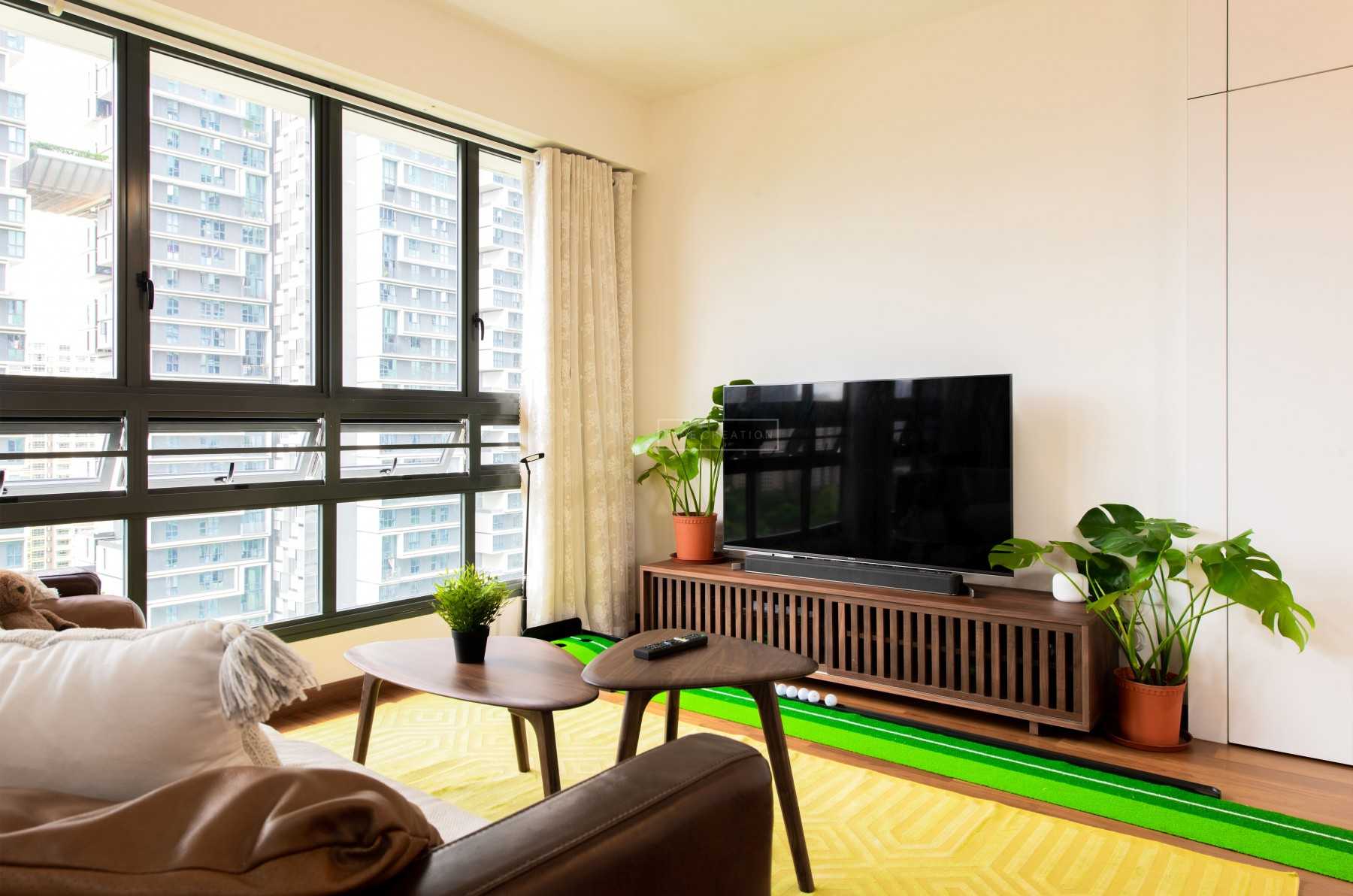 Modern Living Room with TV Console and Sofa
