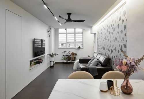 Contemporary Living Room at Hougang Ave 8