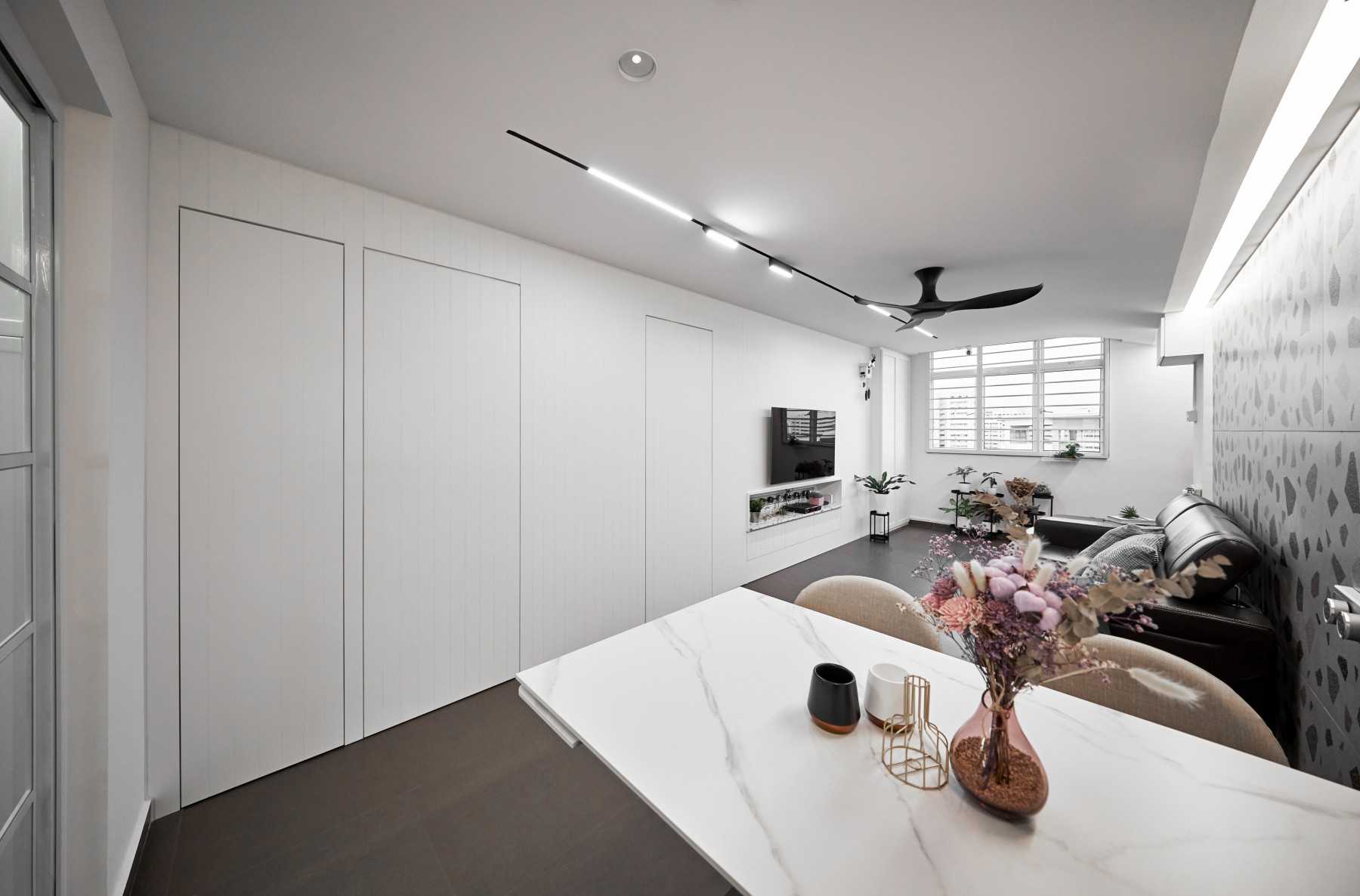 Contemporary Living Room with Sofa and TV