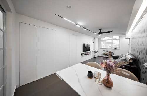 Contemporary Living Room at Hougang Ave 8